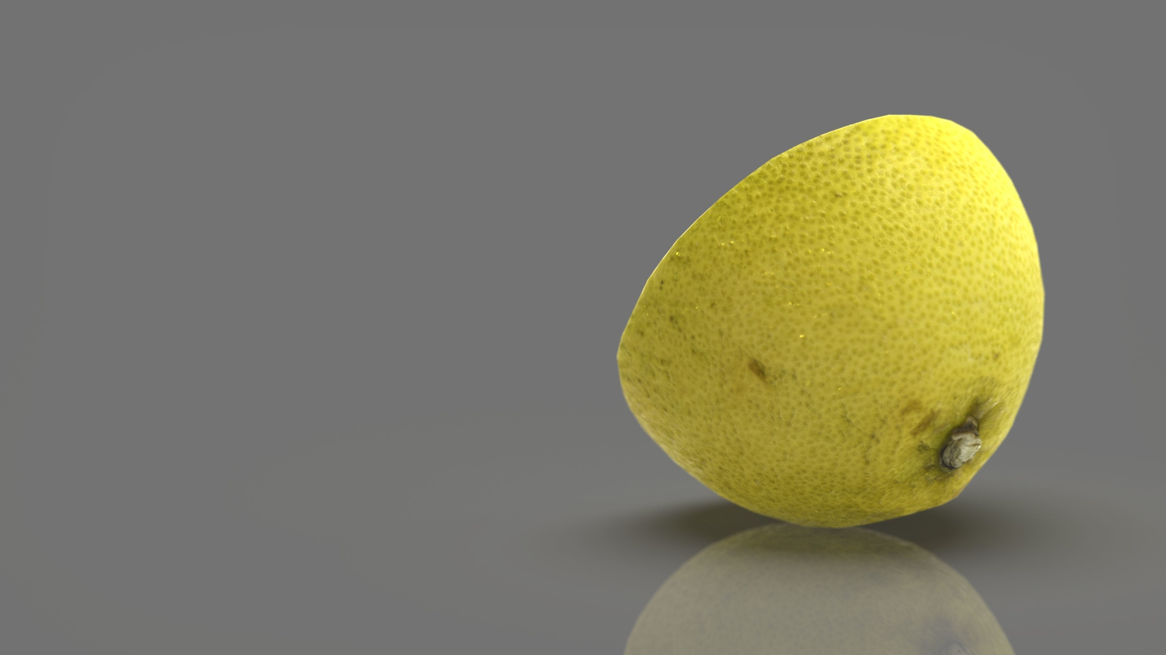 Lemon Half Low-poly 3D model_14