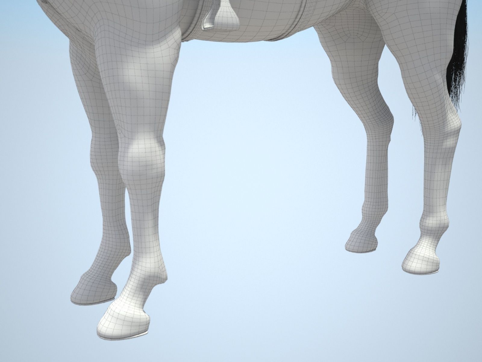 Cowboy Horse with saddle 3D model_16
