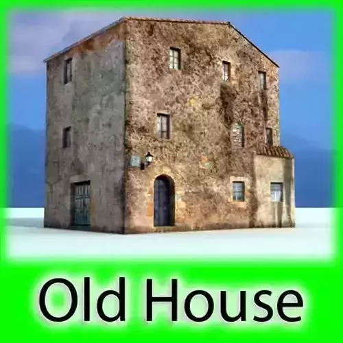 Old European House Detailed Realistic 3D model