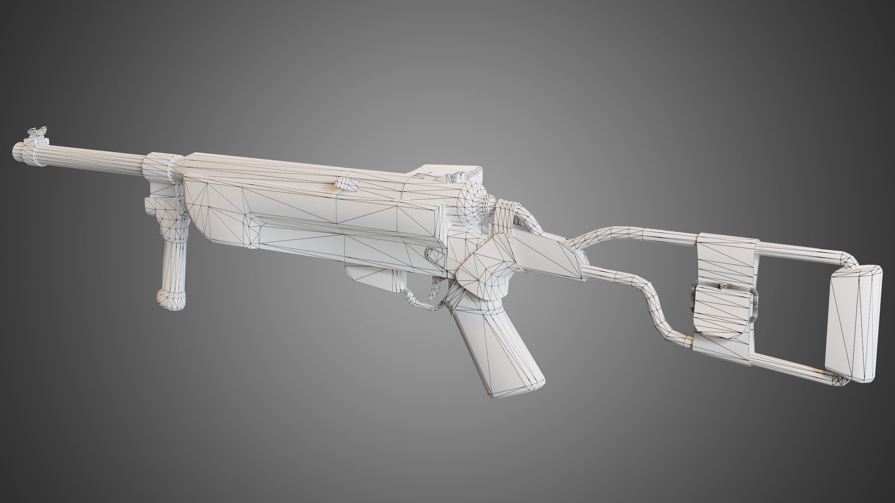 MK-1 gun Low-poly 3D model_8