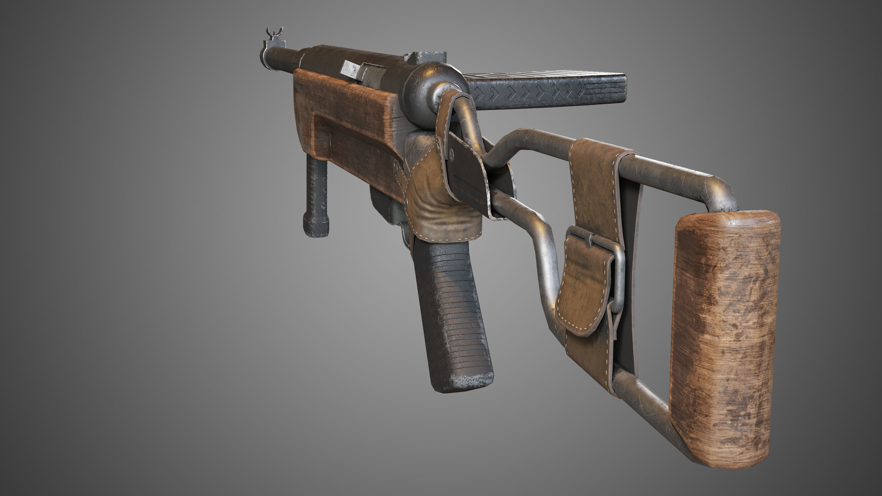 MK-1 gun Low-poly 3D model_5