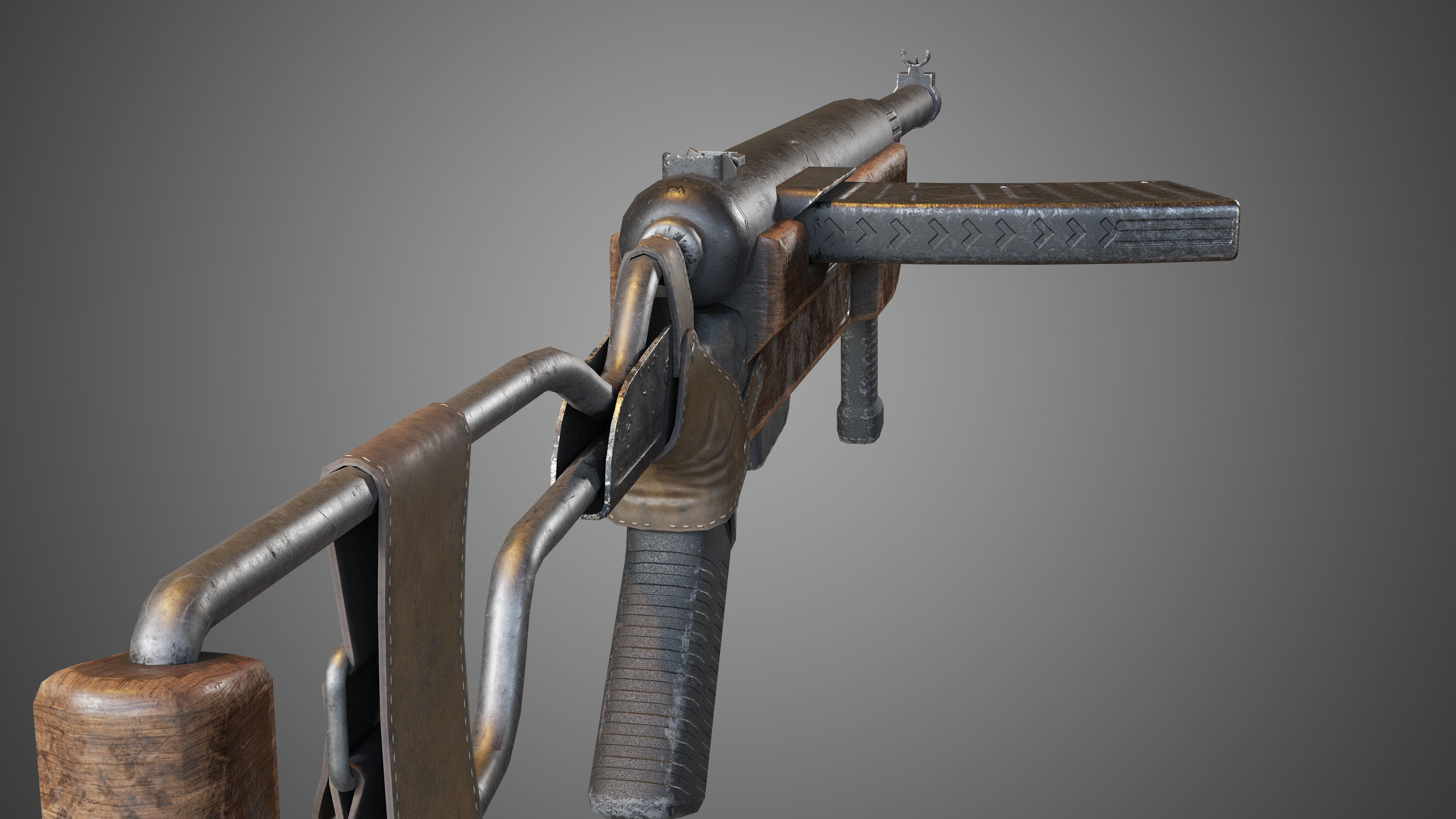 MK-1 gun Low-poly 3D model_6