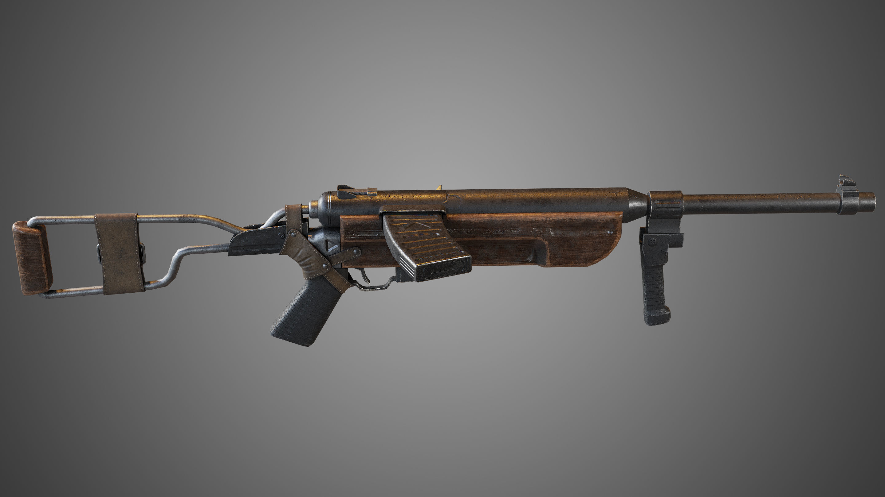 MK-1 gun Low-poly 3D model_3
