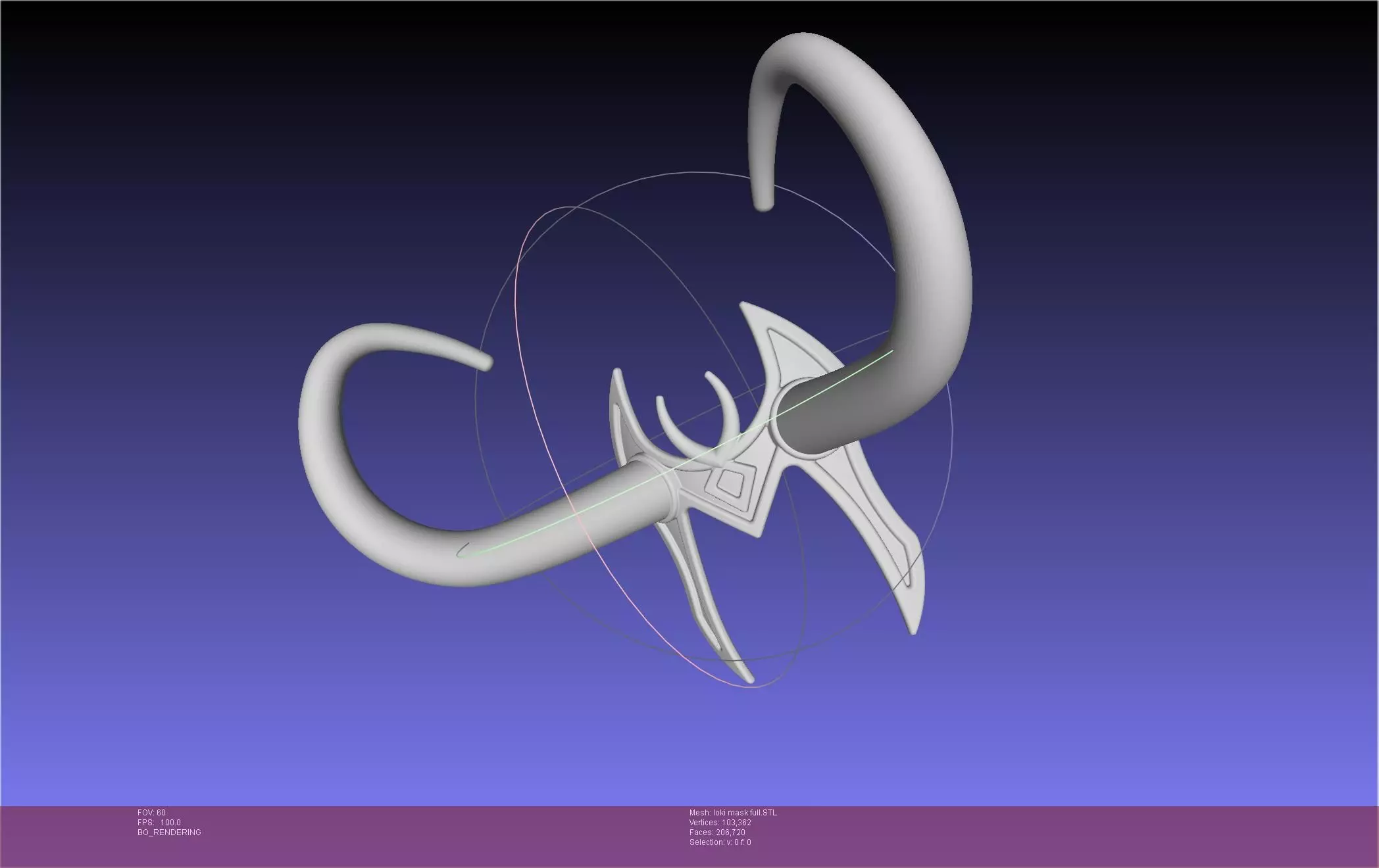 Marvel Lady Loki Mask Printable Assembly 3D print model_0