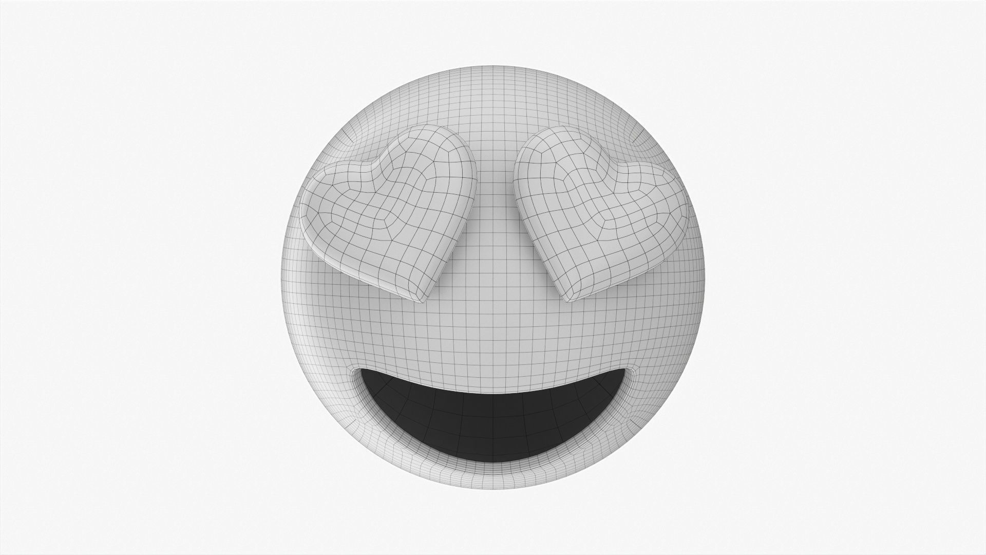 Emoji 052 Large smiling with heart shaped eyes 3D model_5