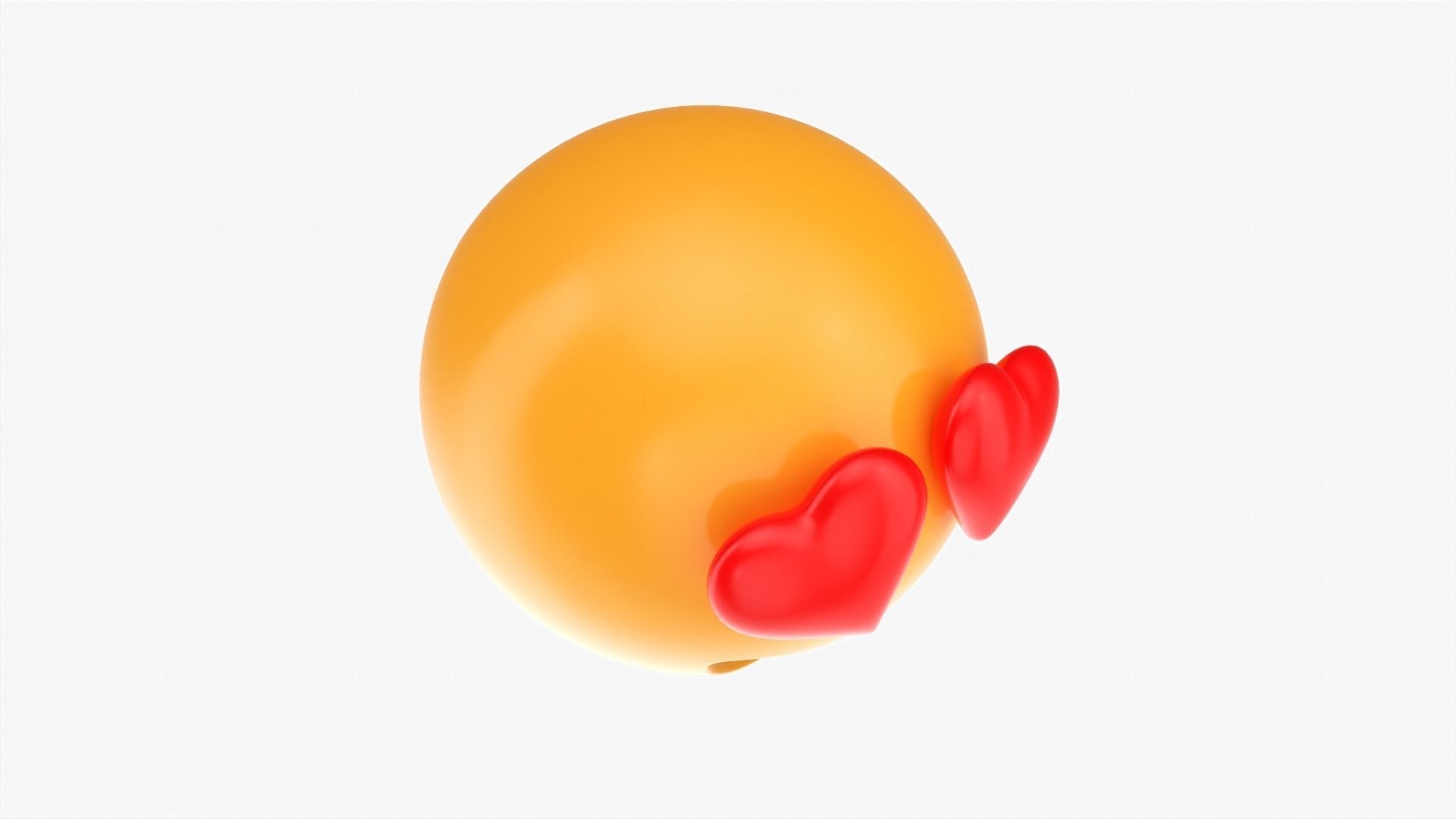 Emoji 052 Large smiling with heart shaped eyes 3D model_3