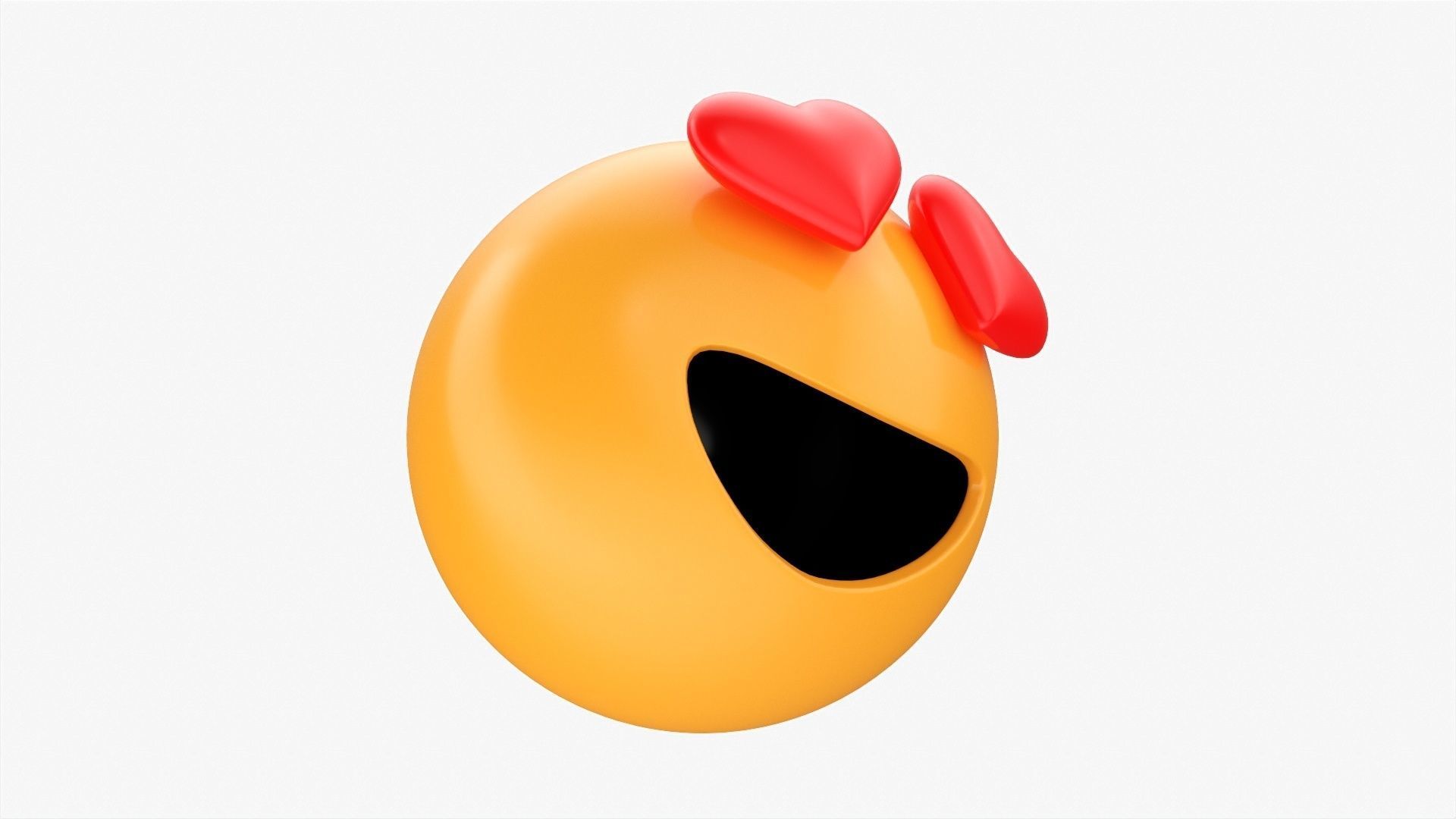 Emoji 052 Large smiling with heart shaped eyes 3D model_4