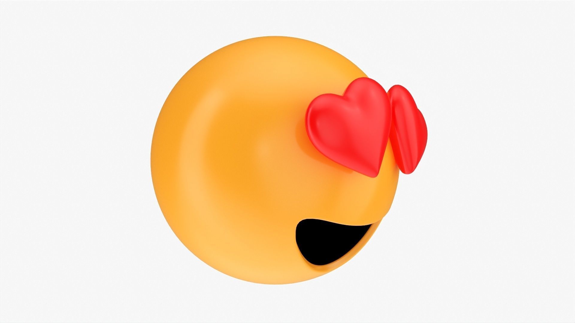 Emoji 052 Large smiling with heart shaped eyes 3D model_1