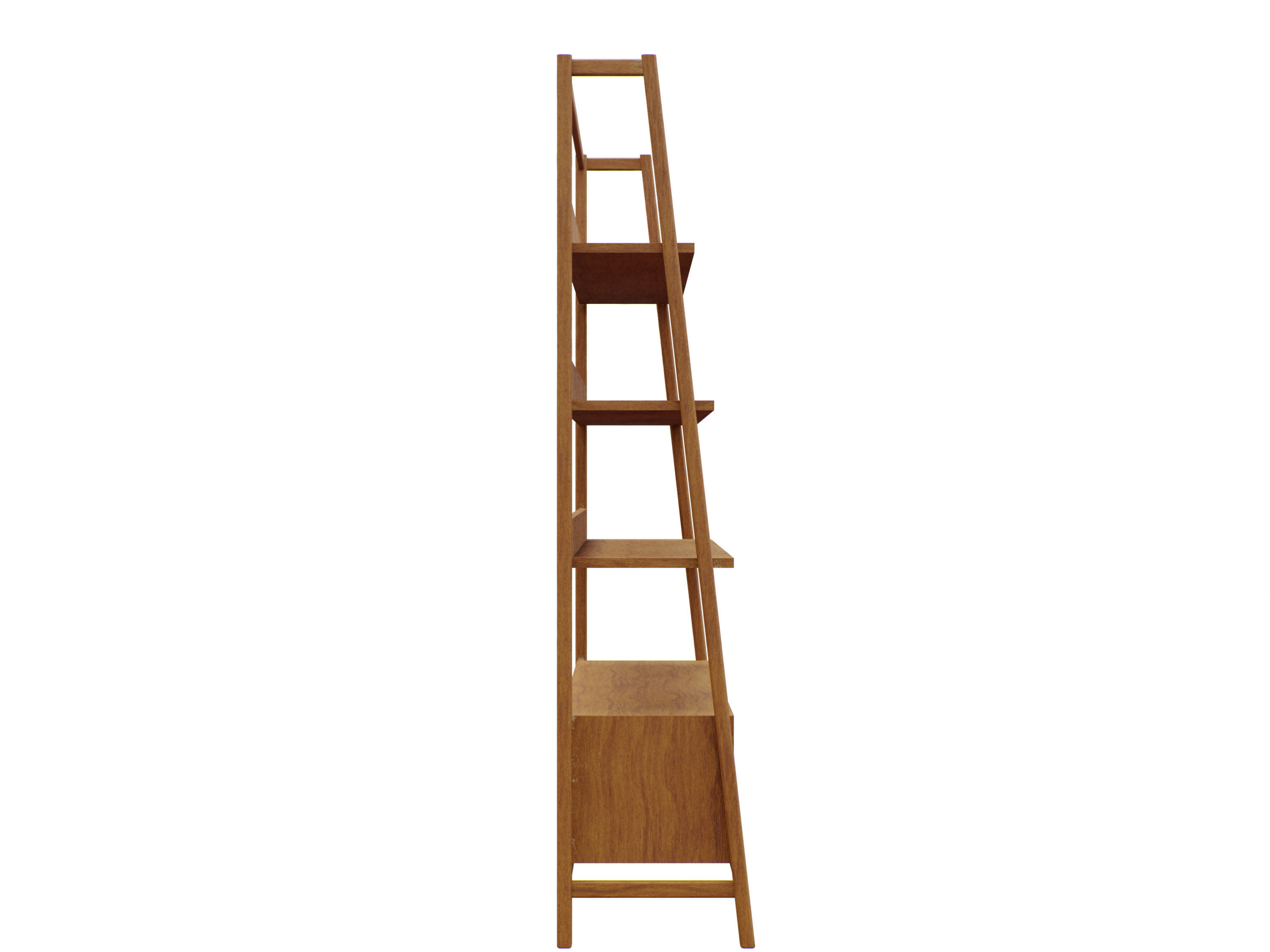 Midcentury Bookshelf 3D model_2