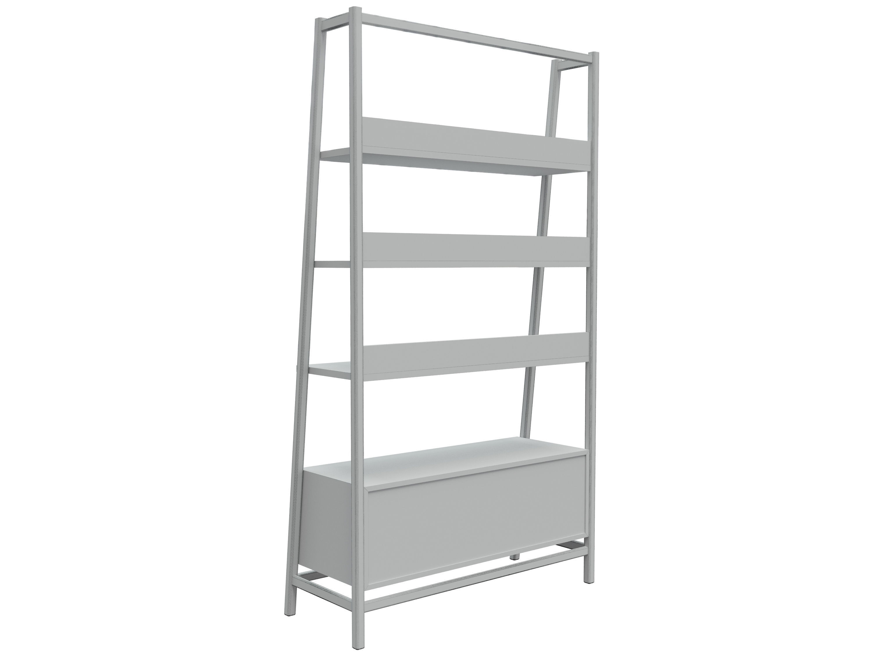 Midcentury Bookshelf 3D model_5