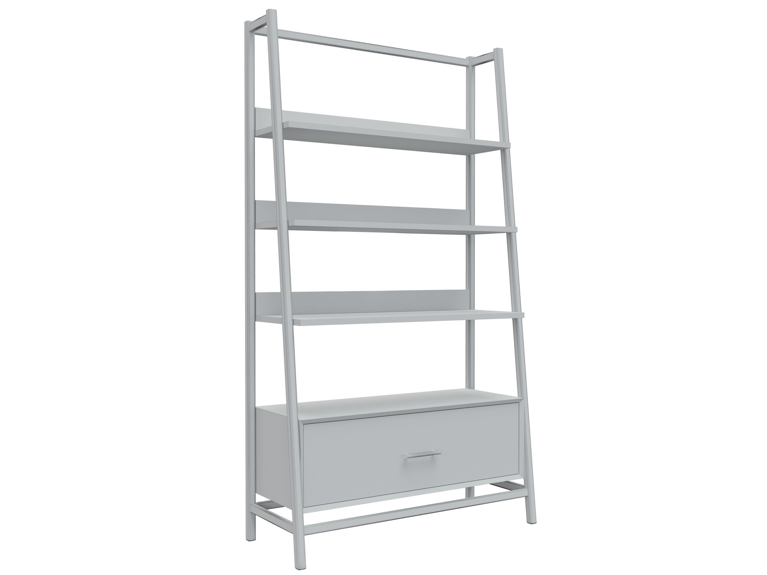 Midcentury Bookshelf 3D model_1