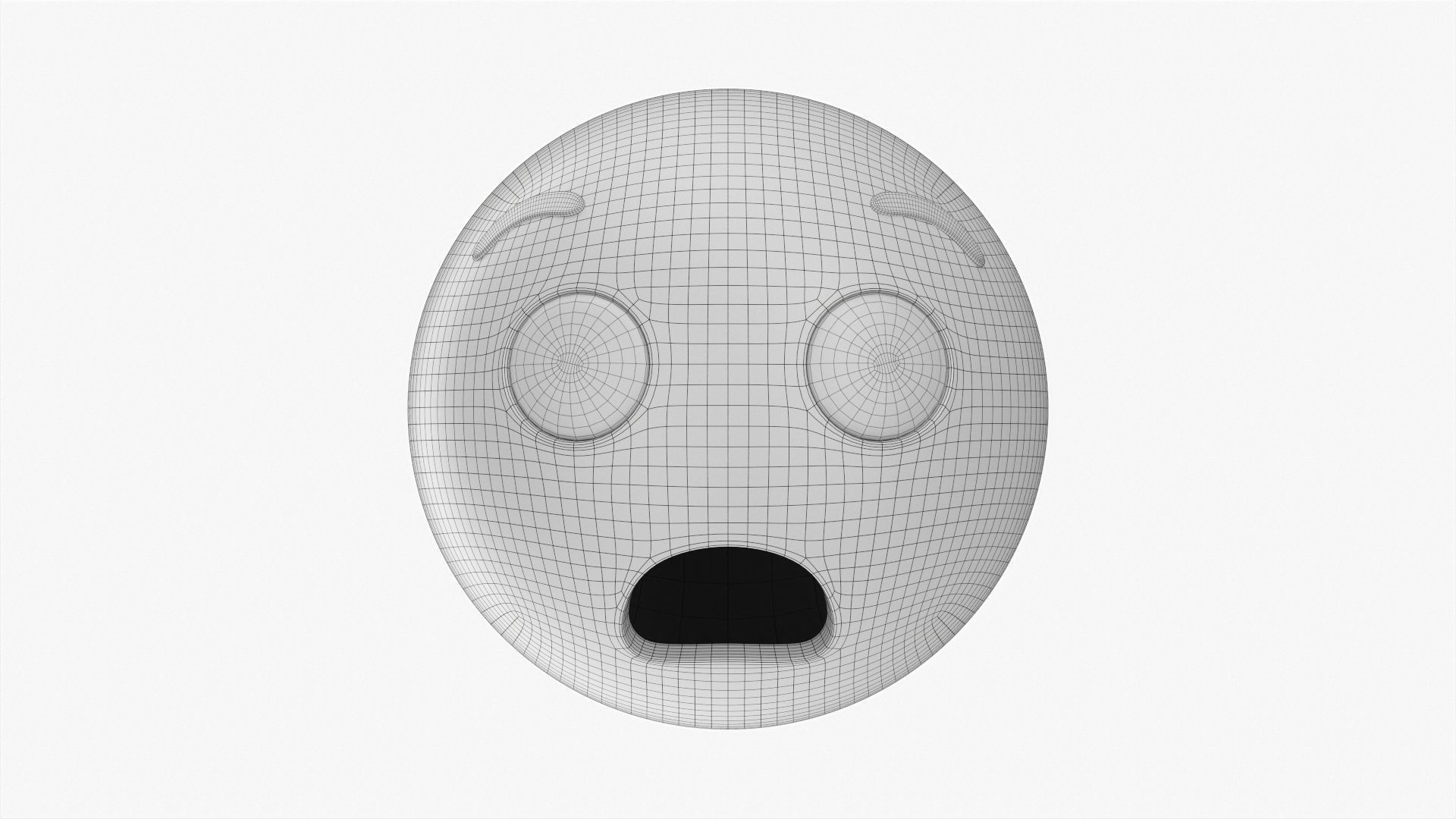 Emoji 055 Anguished 3D model_5