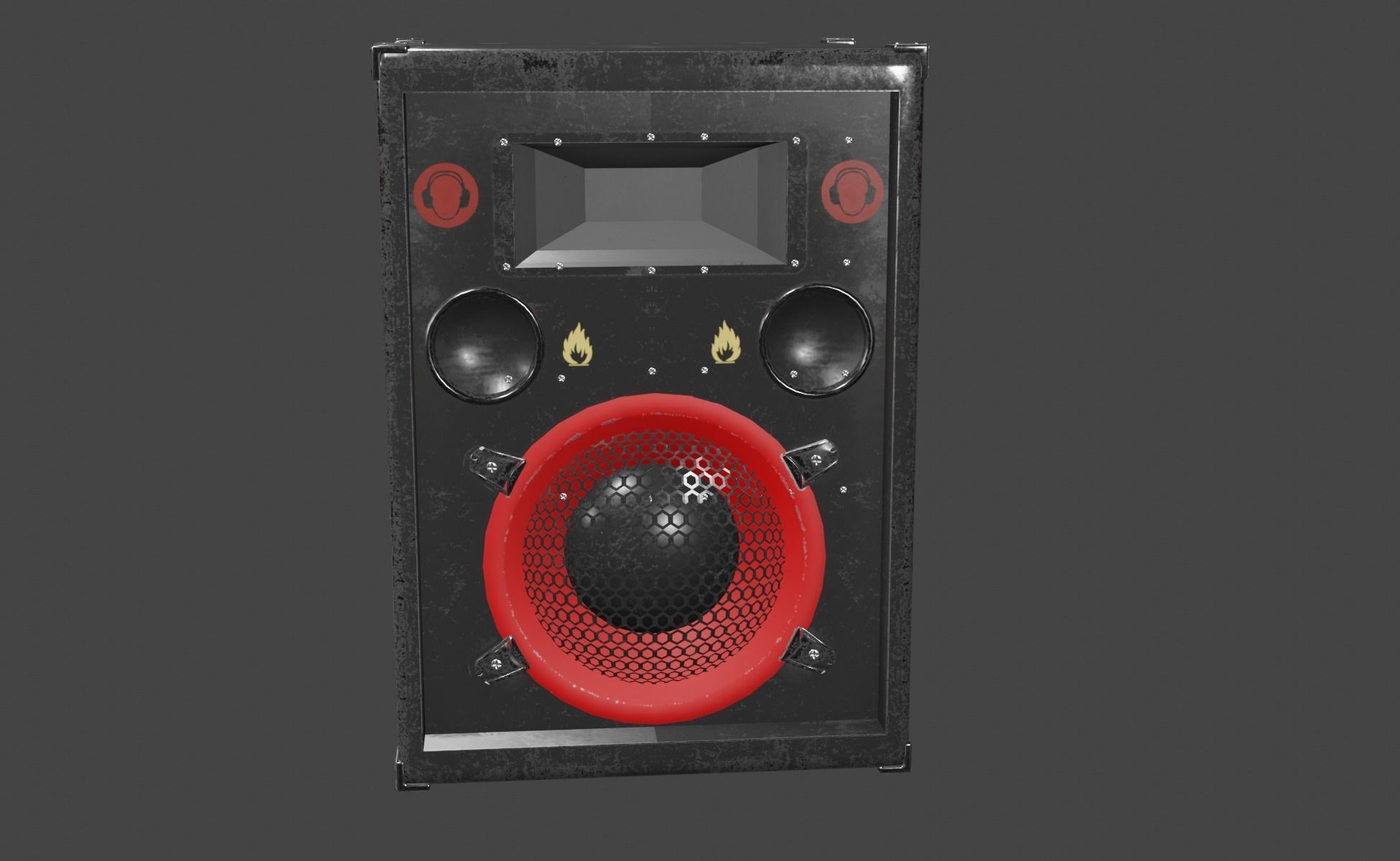Speaker Low-poly 3D model_6