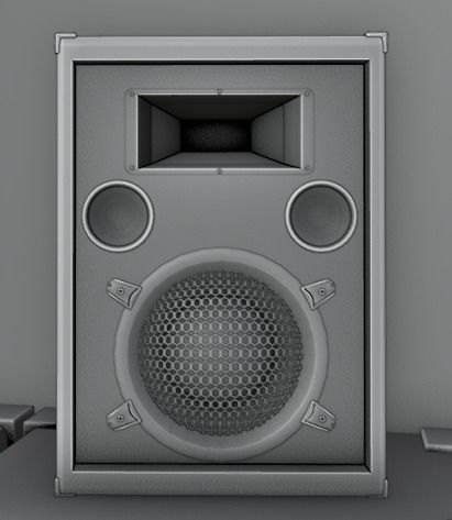 Speaker Low-poly 3D model_2