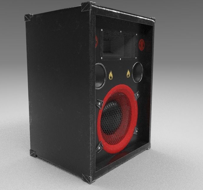 Speaker Low-poly 3D model_1