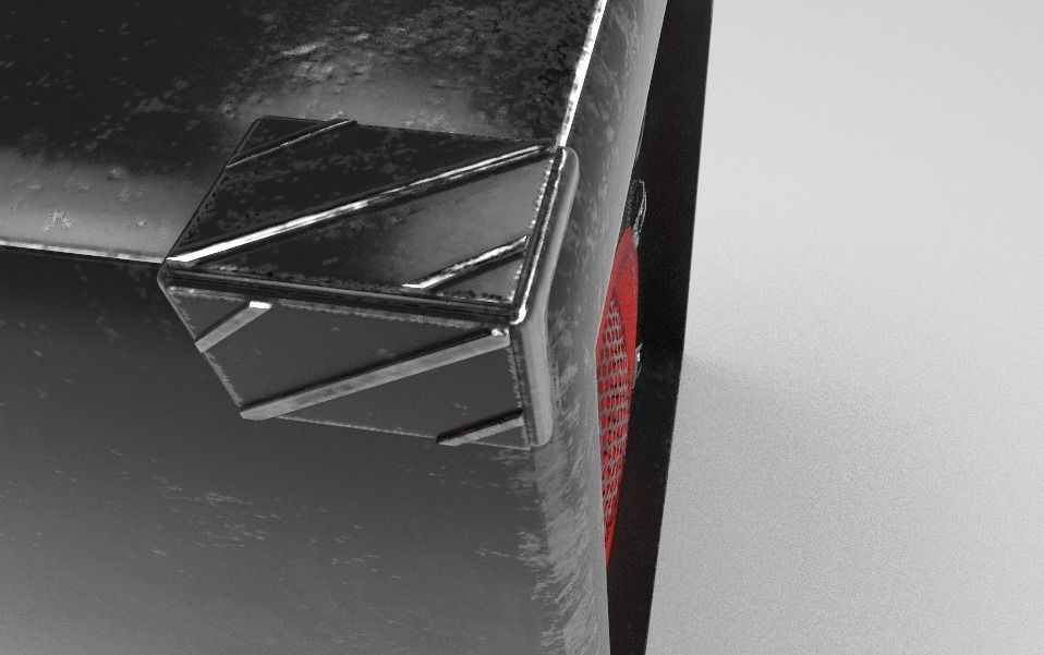 Speaker Low-poly 3D model_3