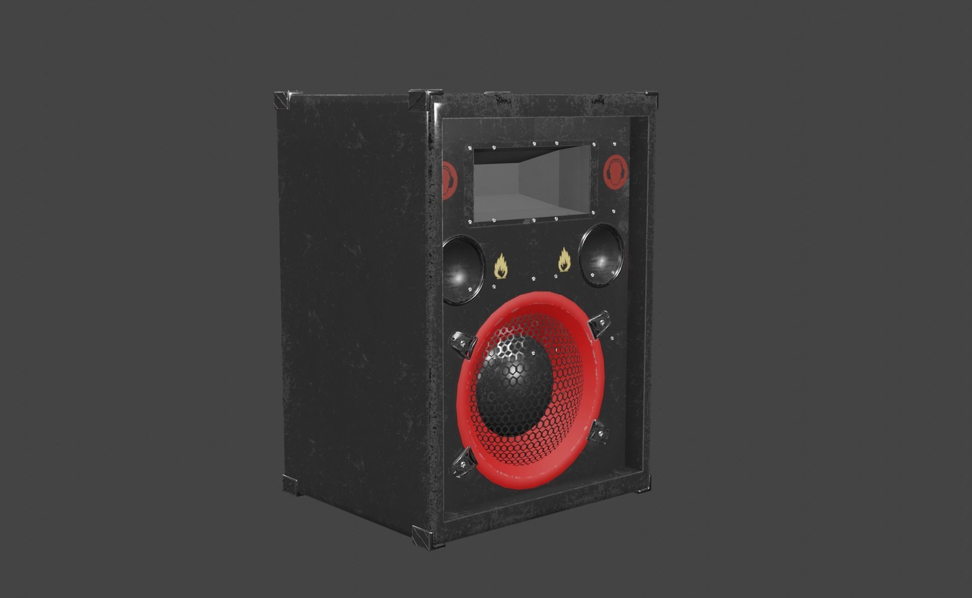 Speaker Low-poly 3D model_4