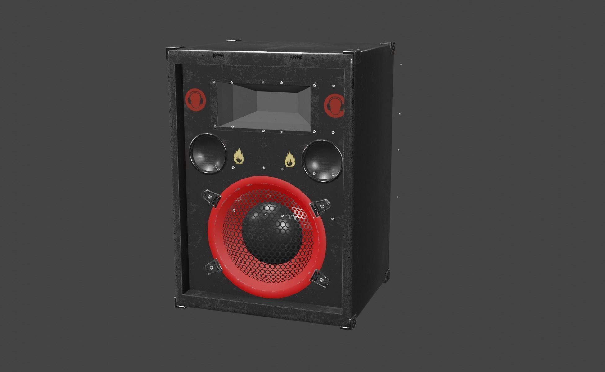 Speaker Low-poly 3D model_5