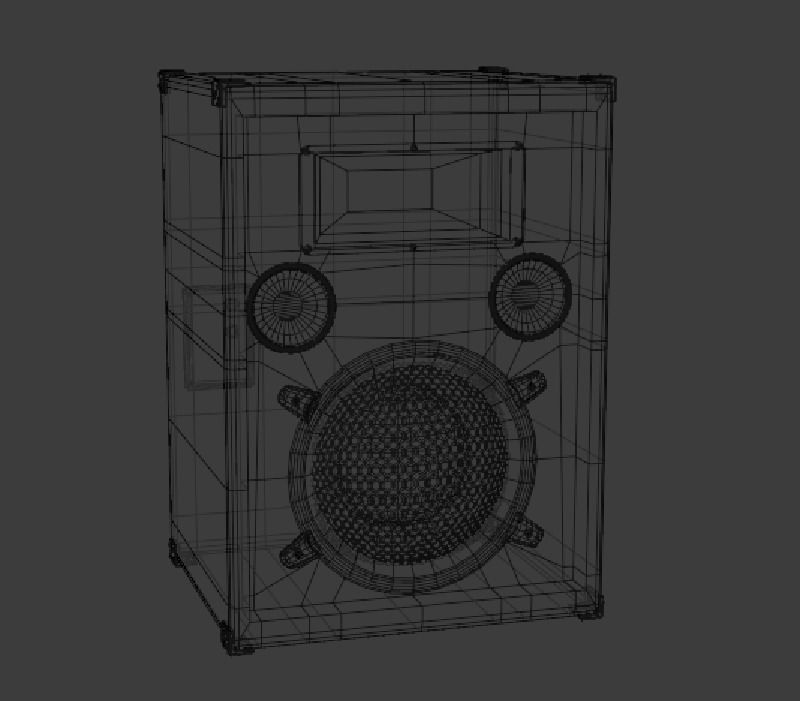 Speaker Low-poly 3D model_8