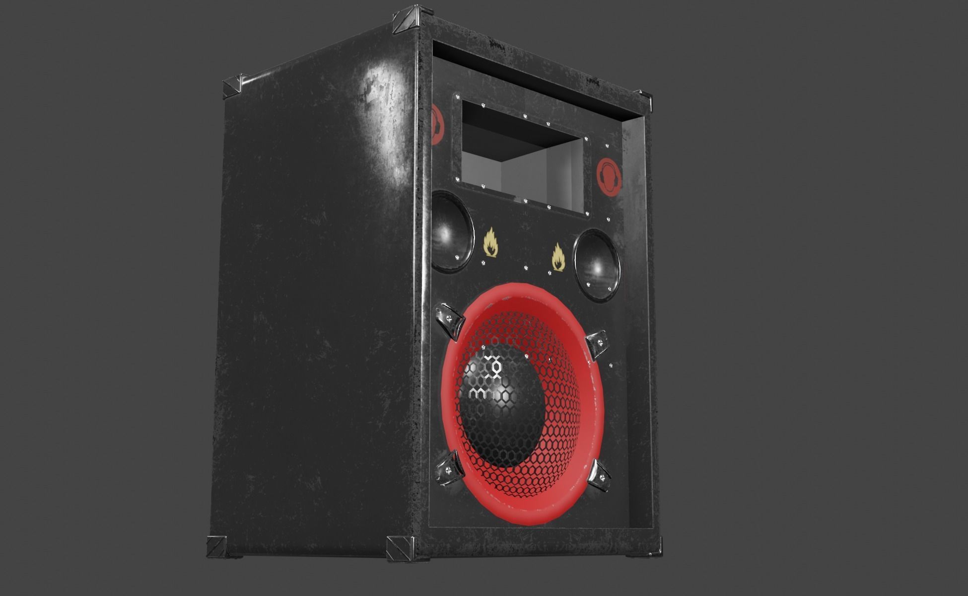 Speaker Low-poly 3D model_7