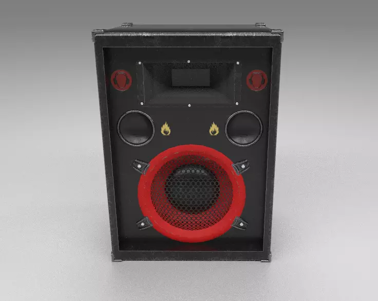 Speaker Low-poly 3D model_0