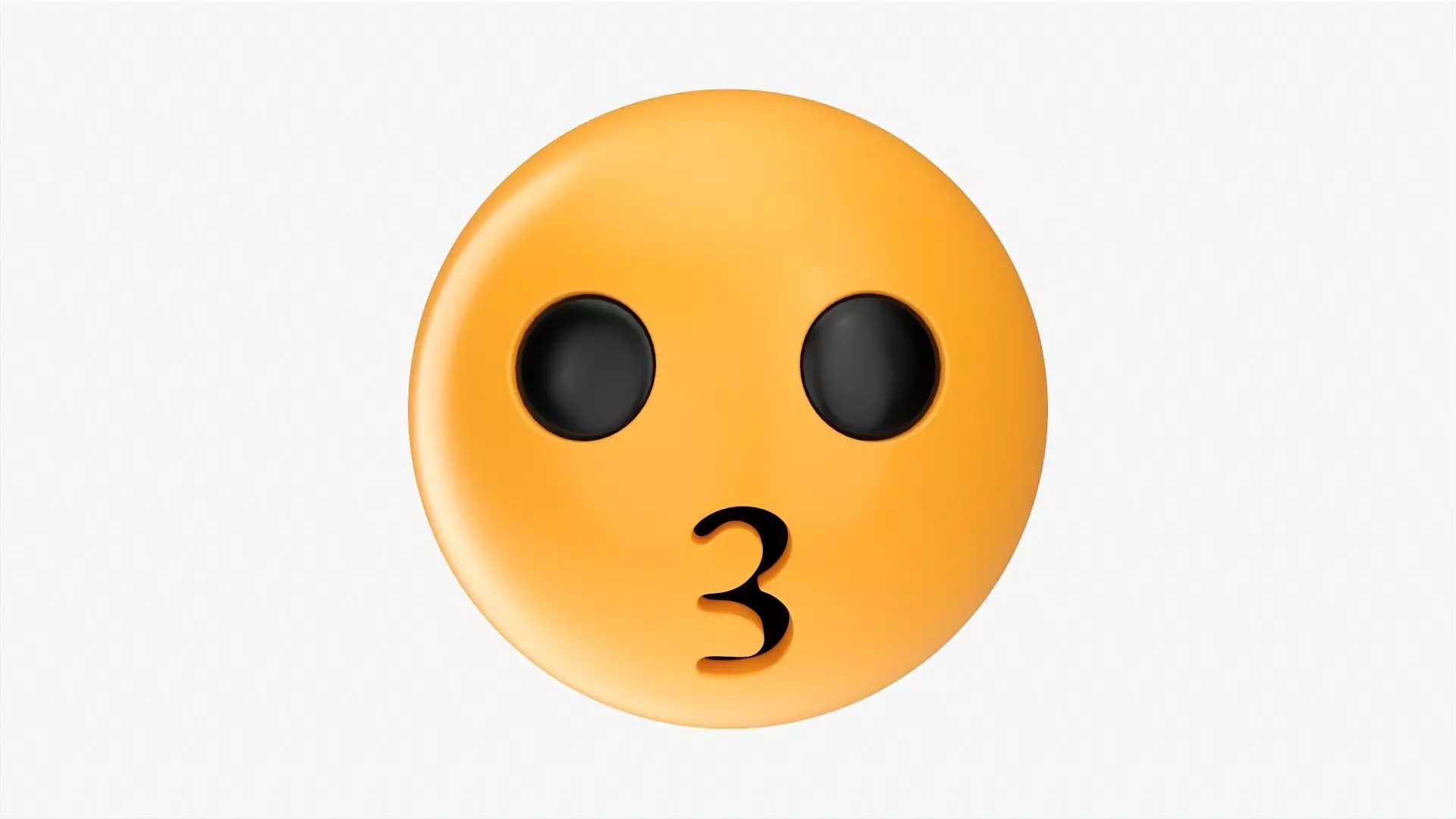 Emoji 056 Kissing 3D model_0