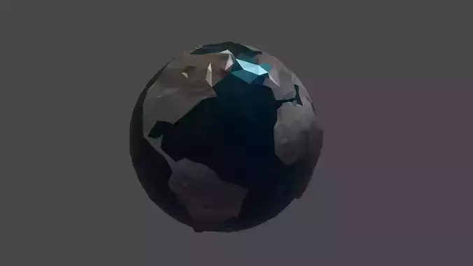 low poly earth 3d model and pepakura file