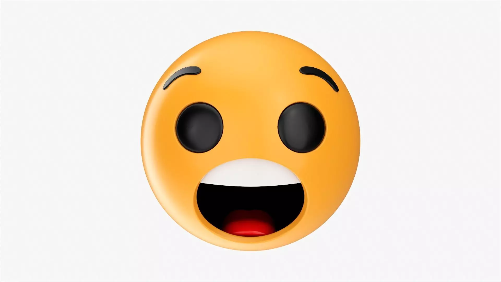 Emoji 057 Astonished with teeth and tongue 3D model_0