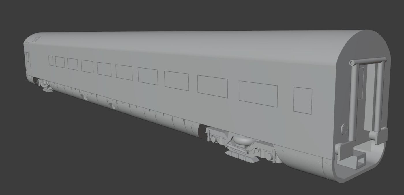 H0 1-87 scale Reisezugwagen Apmz 116 0 3D print model_2