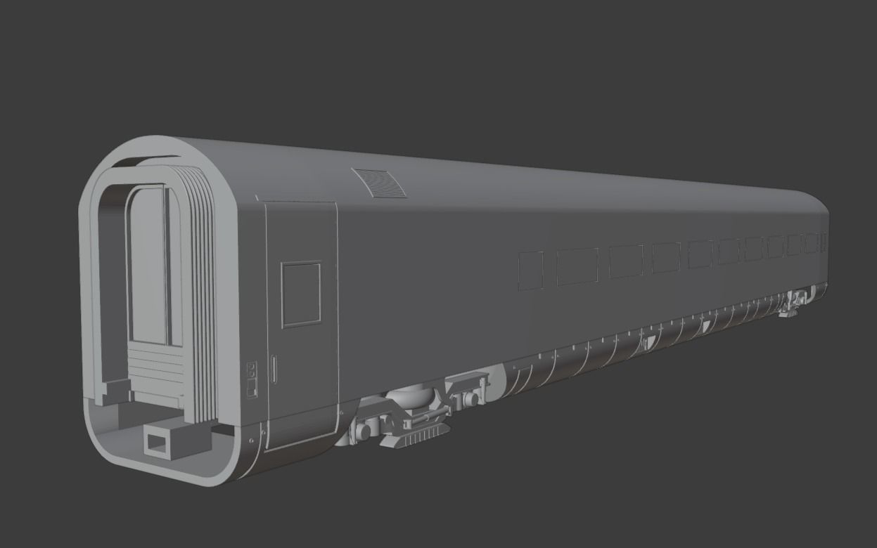 H0 1-87 scale Reisezugwagen Apmz 116 0 3D print model_1