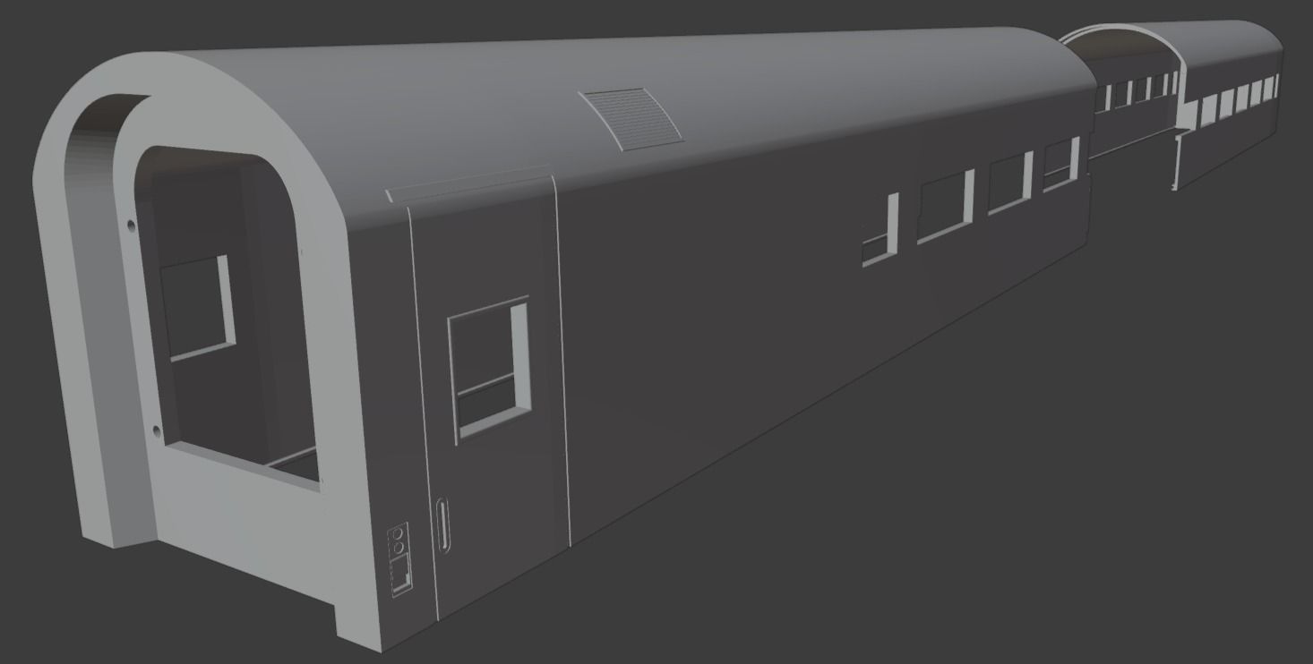 H0 1-87 scale Reisezugwagen Apmz 116 0 3D print model_3