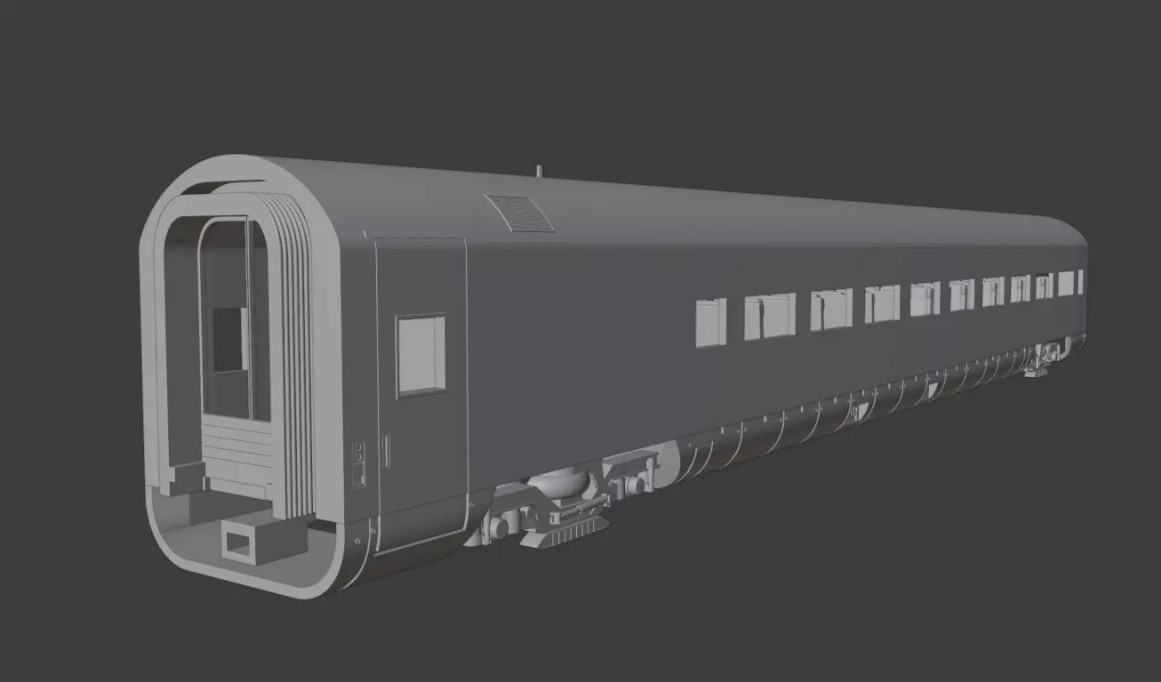 H0 1-87 scale Reisezugwagen Apmz 116 1 3D print model_0