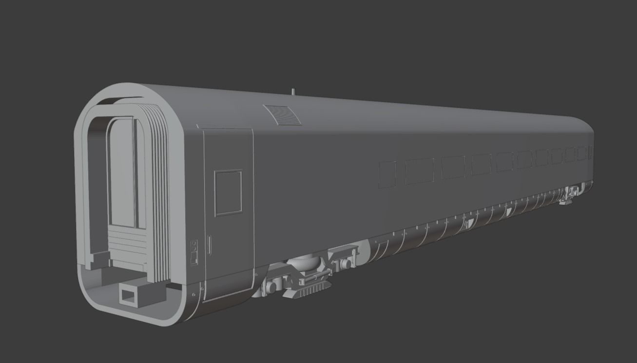 H0 1-87 scale Reisezugwagen Apmz 116 1 3D print model_1