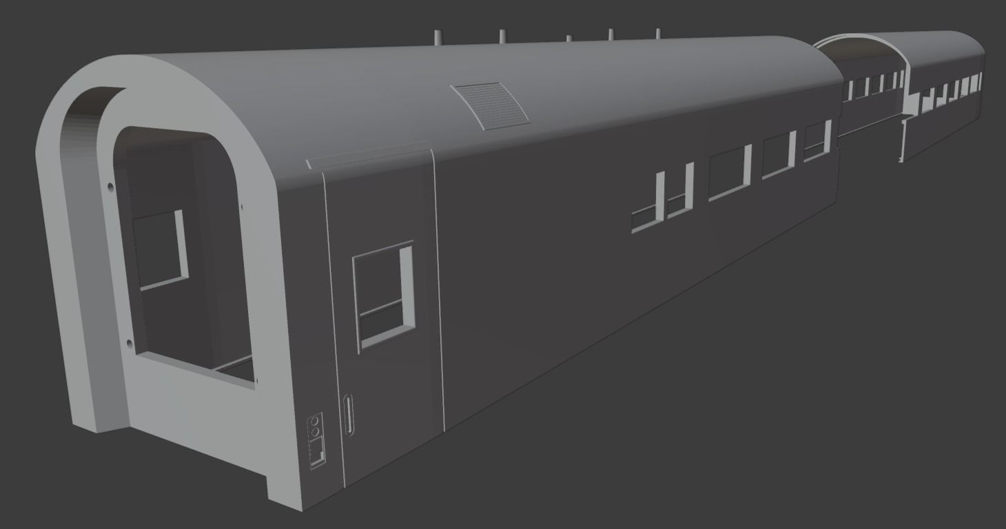 H0 1-87 scale Reisezugwagen Apmz 116 4 3D print model_2