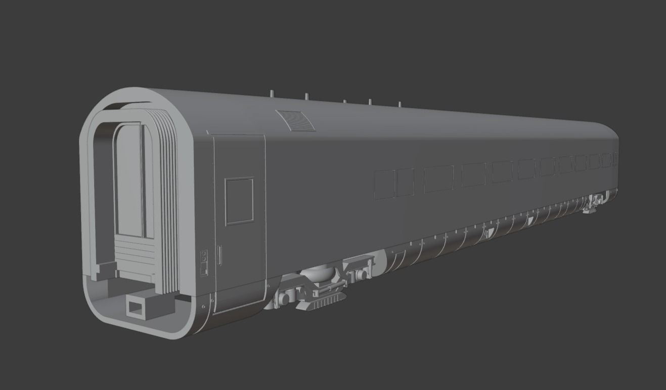 H0 1-87 scale Reisezugwagen Apmz 116 4 3D print model_1