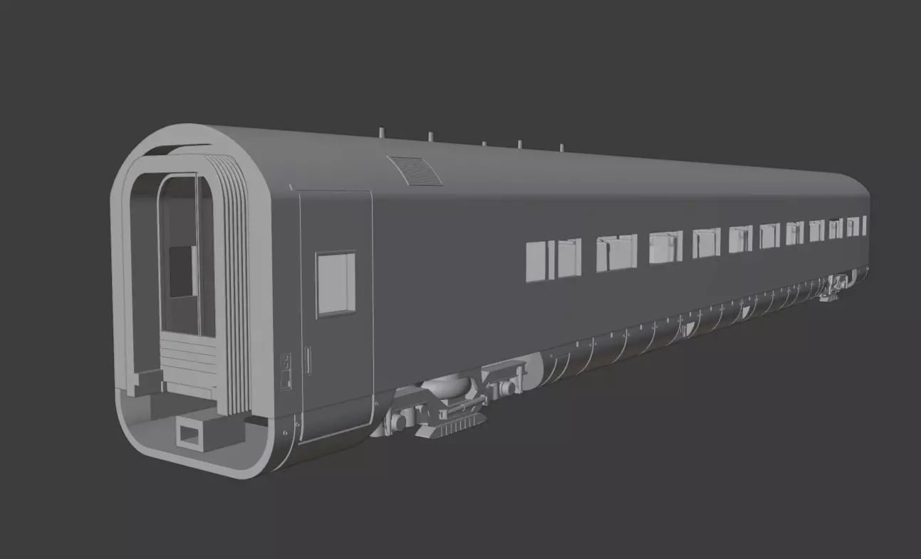 H0 1-87 scale Reisezugwagen Apmz 116 4 3D print model_0