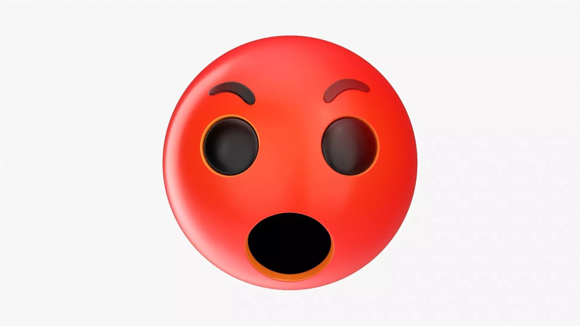 Emoji 058 Angry with mouth opened 3D model