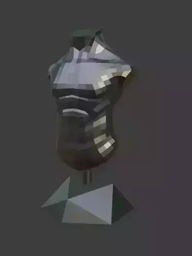 low poly man body 3D print model