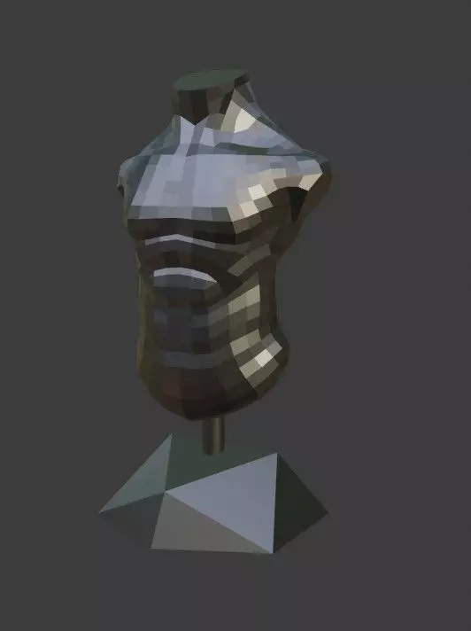 low poly man body 3D print model