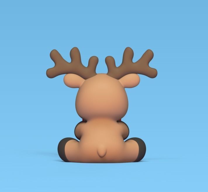 Reindeer Singing 3D print model_3