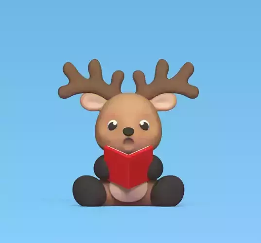 Reindeer Singing 3D print model Reindeer Singing 3D print model