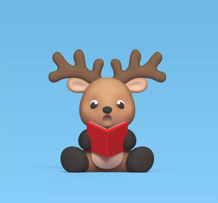 Reindeer Singing 3D print model_0