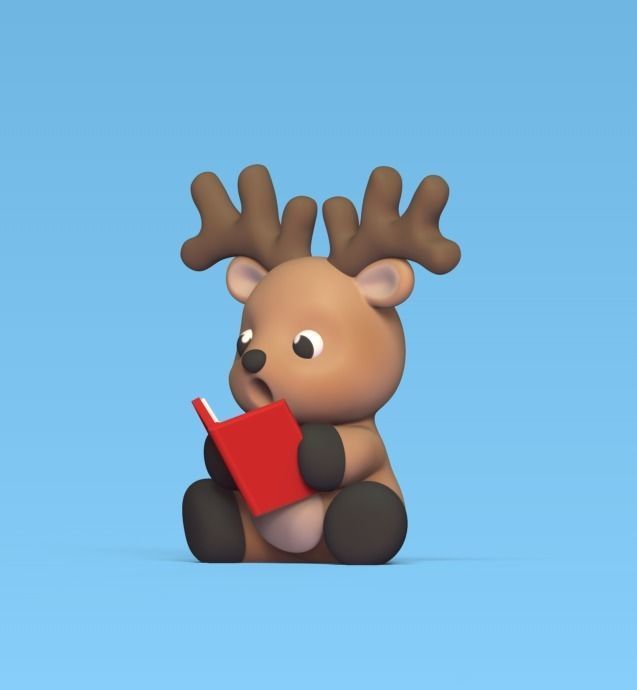 Reindeer Singing 3D print model_1