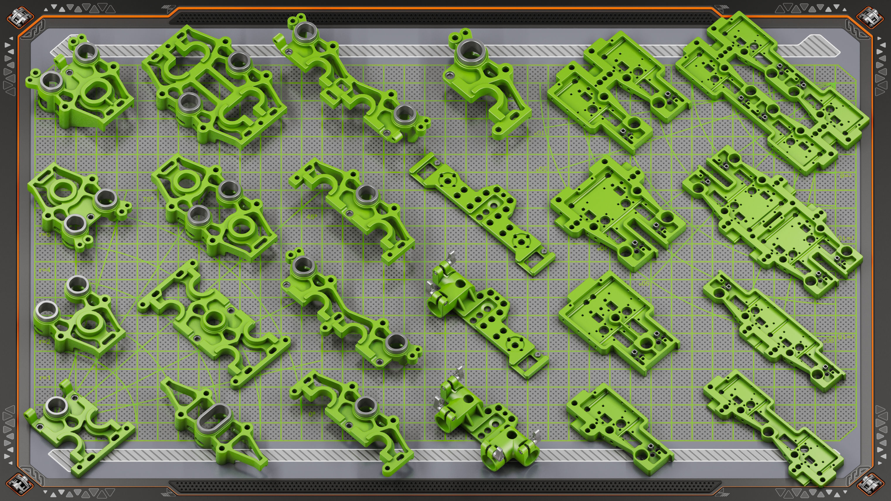 Sci-Fi Hard Surface Mechanical KITBASH 420 DETAILS 3D model_9