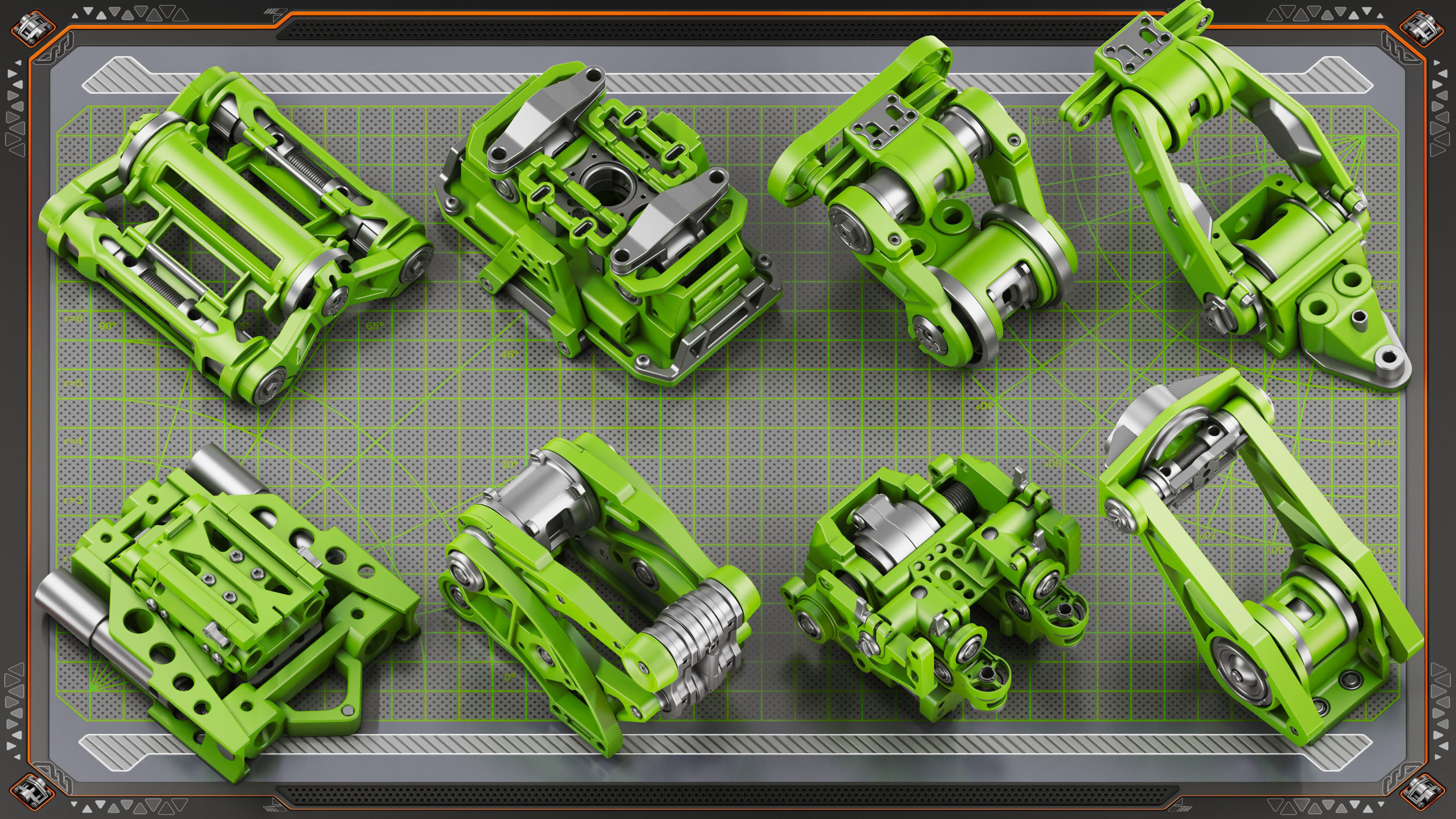 Sci-Fi Hard Surface Mechanical KITBASH 420 DETAILS 3D model_4