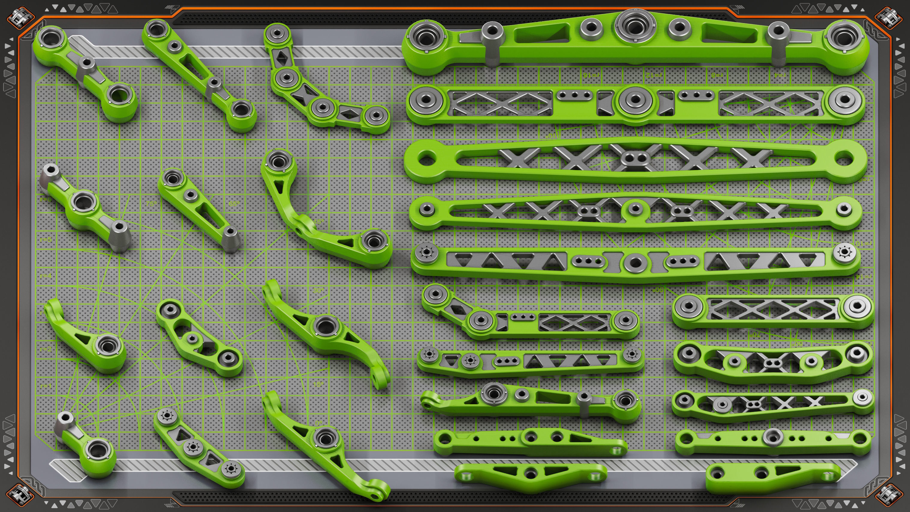 Sci-Fi Hard Surface Mechanical KITBASH 420 DETAILS 3D model_13