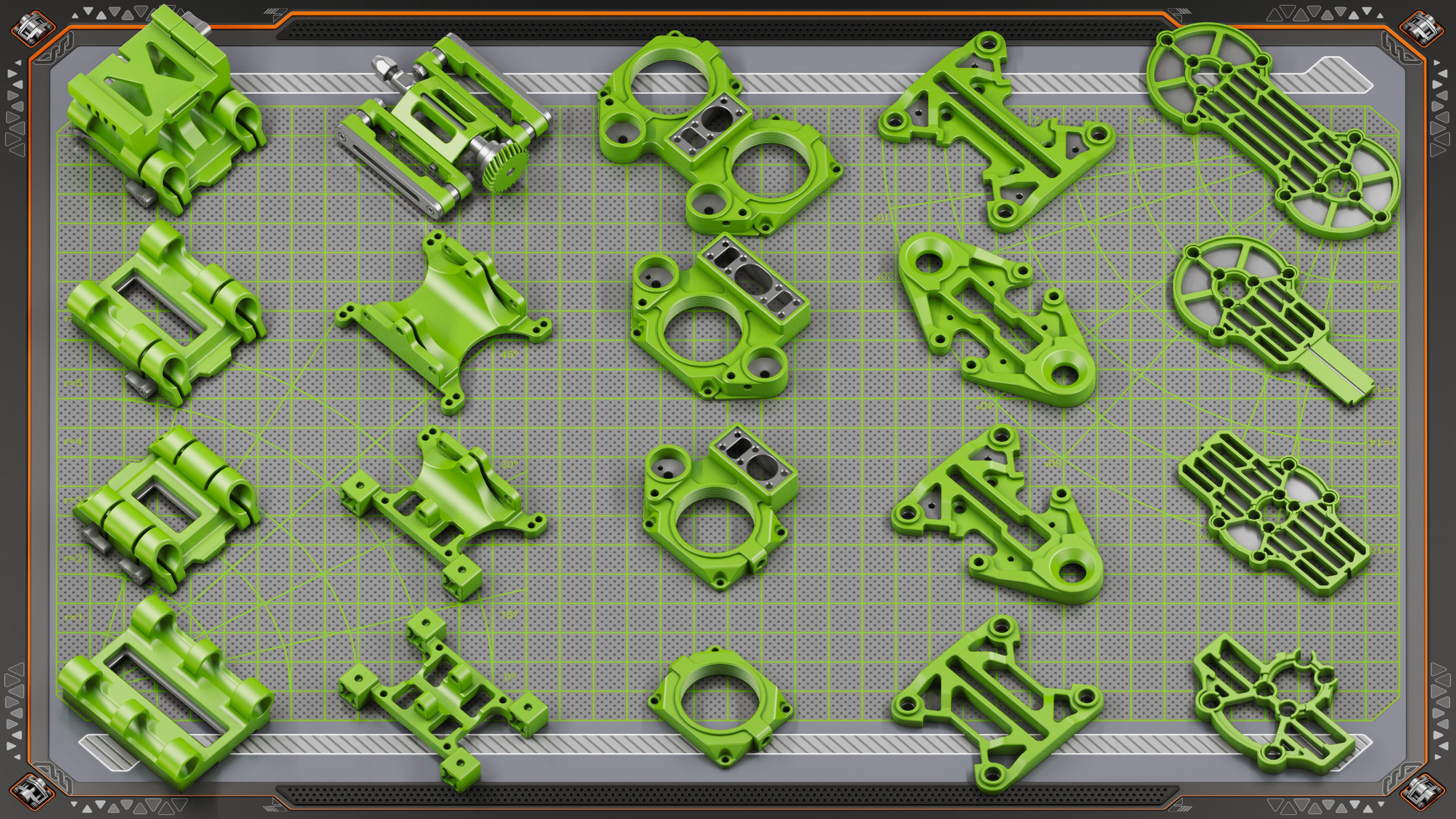 Sci-Fi Hard Surface Mechanical KITBASH 420 DETAILS 3D model_20