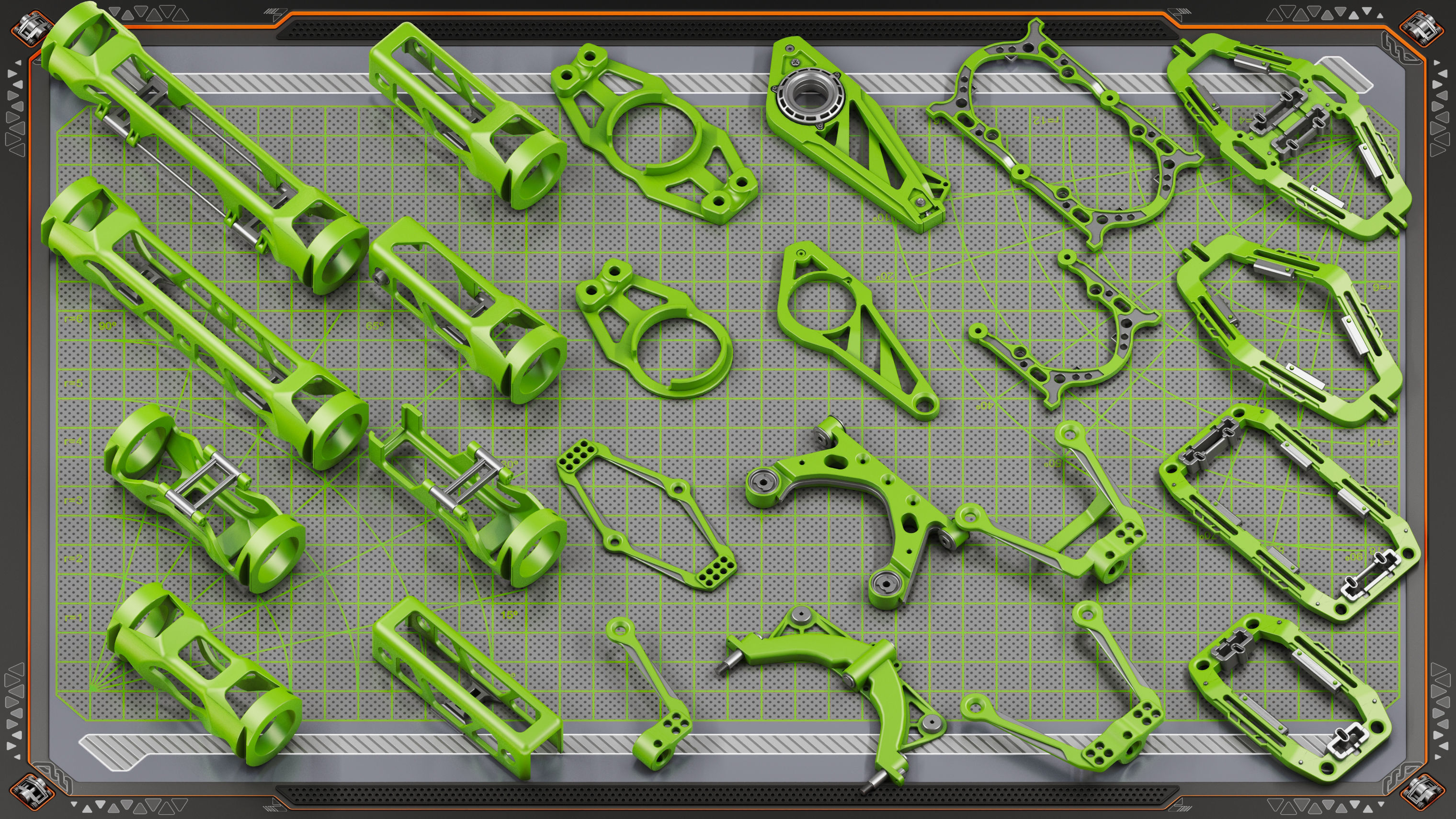 Sci-Fi Hard Surface Mechanical KITBASH 420 DETAILS 3D model_21