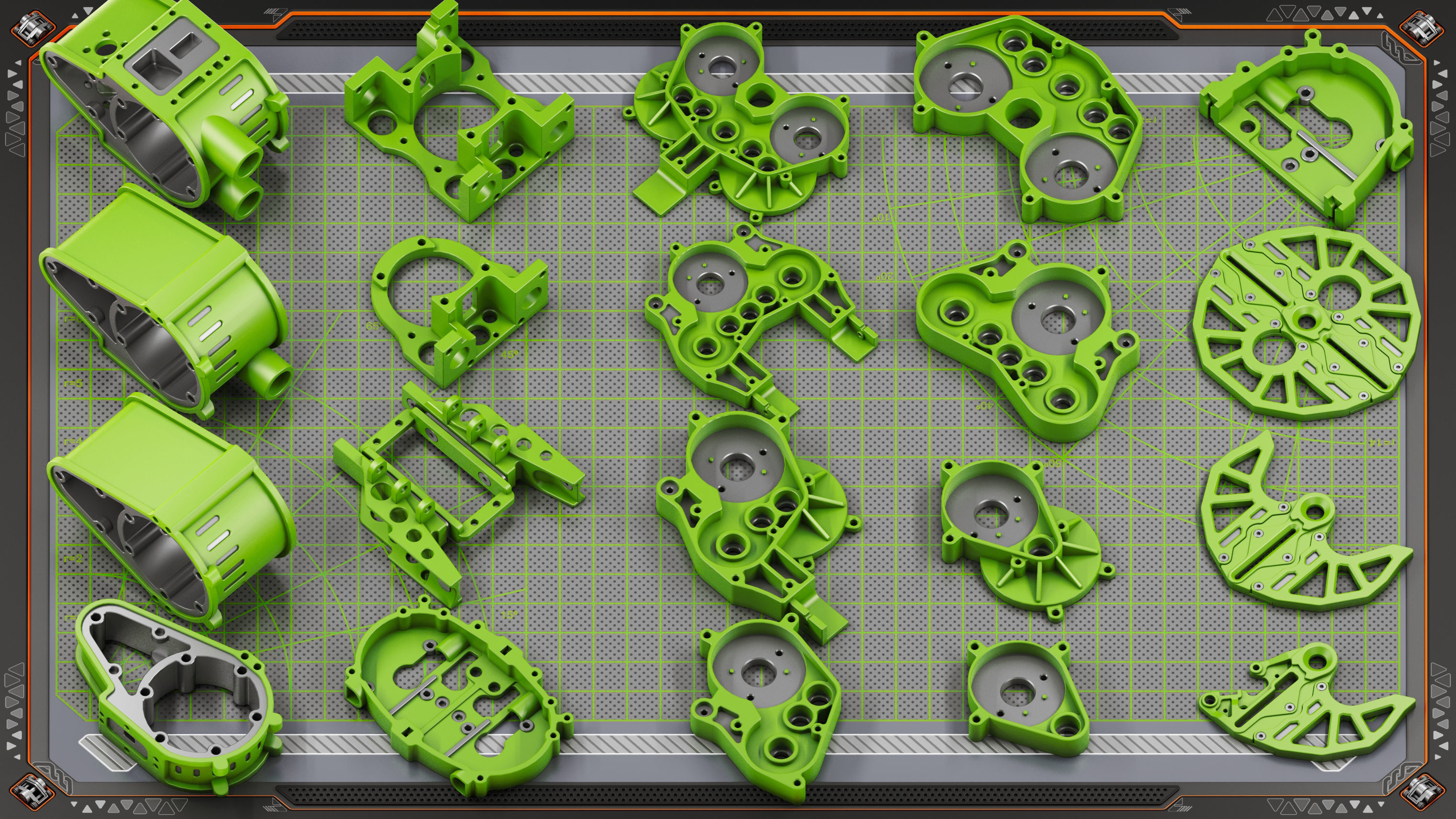 Sci-Fi Hard Surface Mechanical KITBASH 420 DETAILS 3D model_7