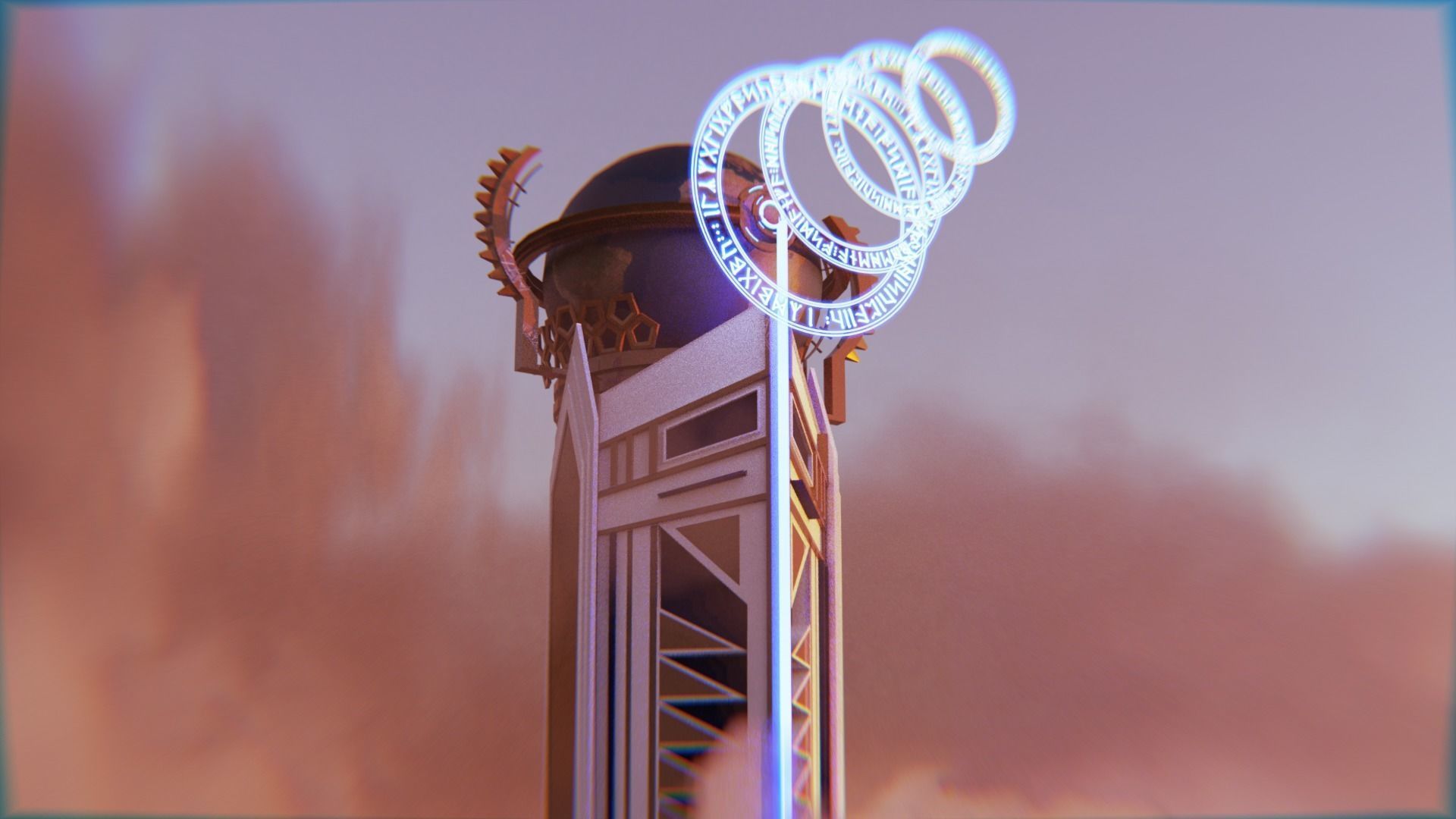 arcane piltover council tower 3D model_1